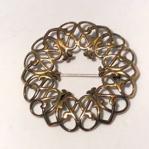 Gorgeous ‘30s Vintage Symmetalic Sterling + 14k Brooch